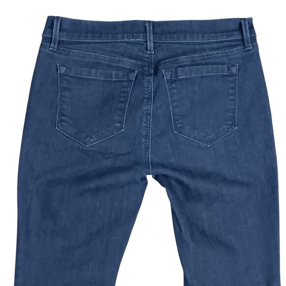 Ann Taylor LOFT Flare Mid Rise Jeans Size 27/4 Dark Blue 5 Pockets - Picture 5 of 9